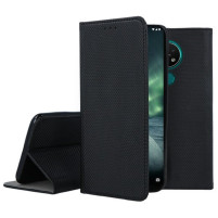 Кожен калъф тефтер и стойка Magnetic FLEXI Book Style за Nokia 6.2 / Nokia 7.2 черен